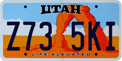 UT license plate Z735KI