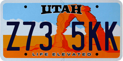 UT license plate Z735KK