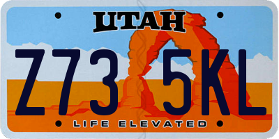 UT license plate Z735KL