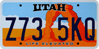 UT license plate Z735KQ
