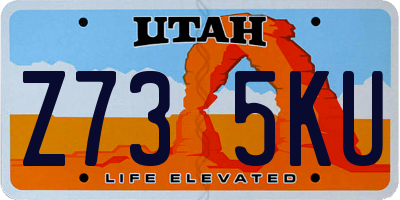UT license plate Z735KU