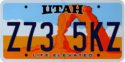 UT license plate Z735KZ