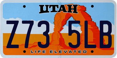 UT license plate Z735LB