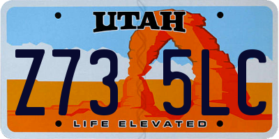 UT license plate Z735LC