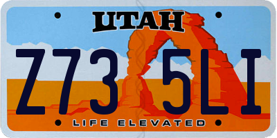 UT license plate Z735LI