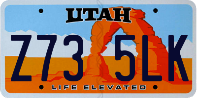 UT license plate Z735LK