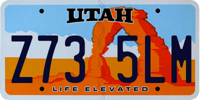 UT license plate Z735LM