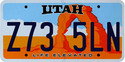 UT license plate Z735LN
