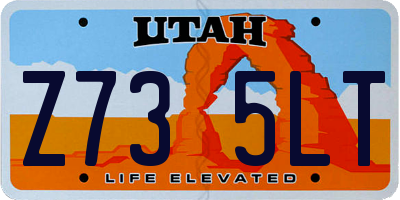 UT license plate Z735LT