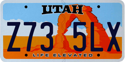UT license plate Z735LX