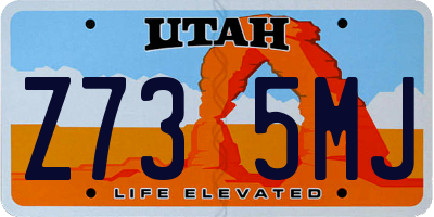 UT license plate Z735MJ