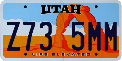 UT license plate Z735MM