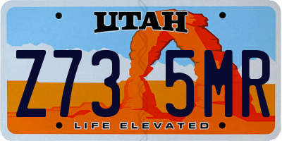 UT license plate Z735MR
