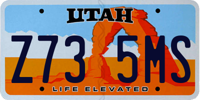 UT license plate Z735MS
