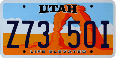 UT license plate Z735OI