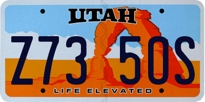 UT license plate Z735OS
