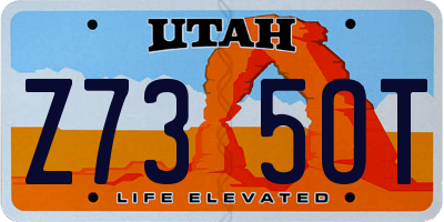 UT license plate Z735OT