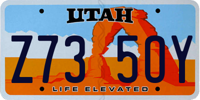 UT license plate Z735OY