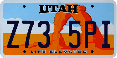 UT license plate Z735PI