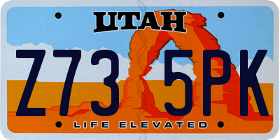 UT license plate Z735PK