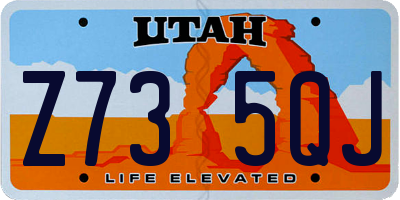 UT license plate Z735QJ