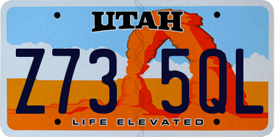 UT license plate Z735QL