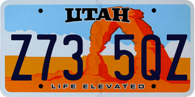 UT license plate Z735QZ