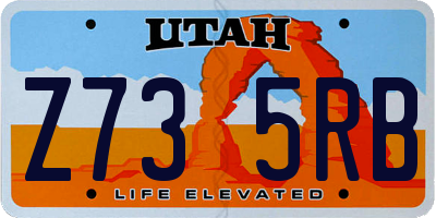 UT license plate Z735RB