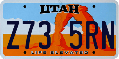 UT license plate Z735RN