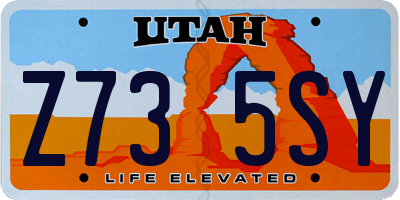 UT license plate Z735SY