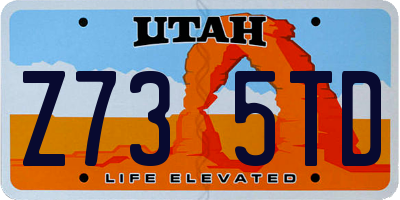 UT license plate Z735TD