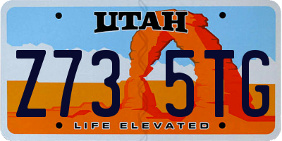 UT license plate Z735TG