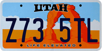 UT license plate Z735TL