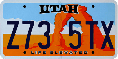 UT license plate Z735TX