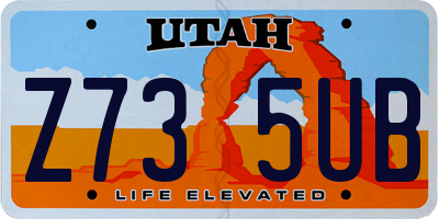 UT license plate Z735UB