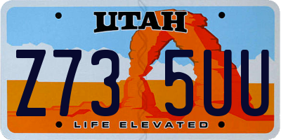 UT license plate Z735UU