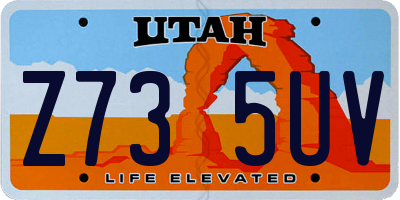 UT license plate Z735UV