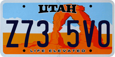 UT license plate Z735VO