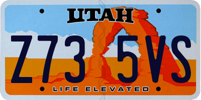 UT license plate Z735VS