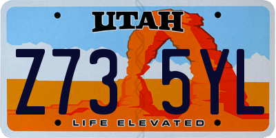 UT license plate Z735YL