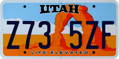 UT license plate Z735ZF