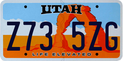 UT license plate Z735ZG