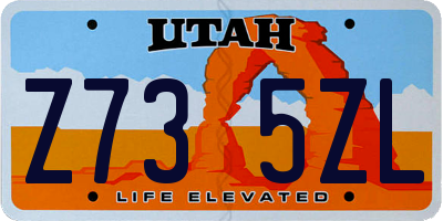 UT license plate Z735ZL