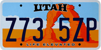 UT license plate Z735ZP