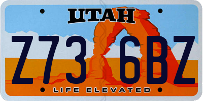 UT license plate Z736BZ