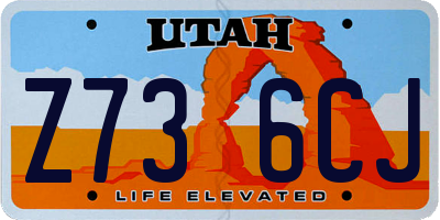 UT license plate Z736CJ