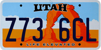 UT license plate Z736CL