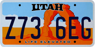 UT license plate Z736EG
