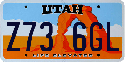 UT license plate Z736GL