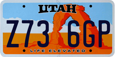 UT license plate Z736GP